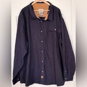 Legendary Whitetails Buck Camp Shirt Jacket Flannel – 5XL – Heather Navy Blue